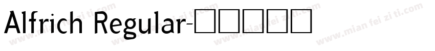 Alfrich Regular字体转换